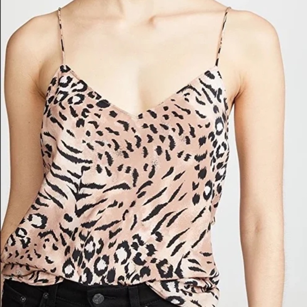PAIGE Cicely Silk Cami In Leopard Print